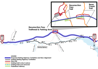 Resurrection Pass Trail Construction Map